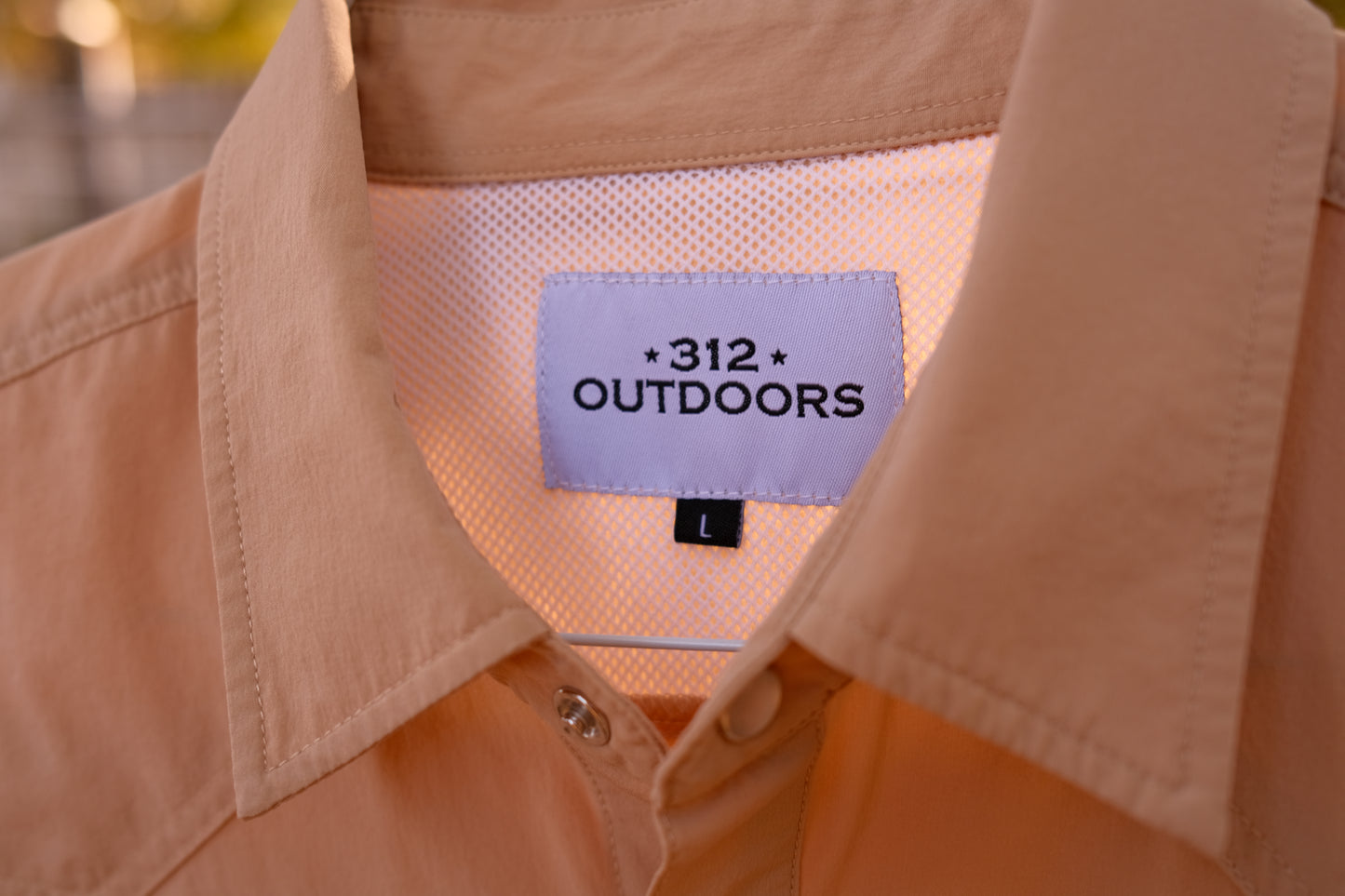 Khaki Long Sleeve Performance Pearl Snap