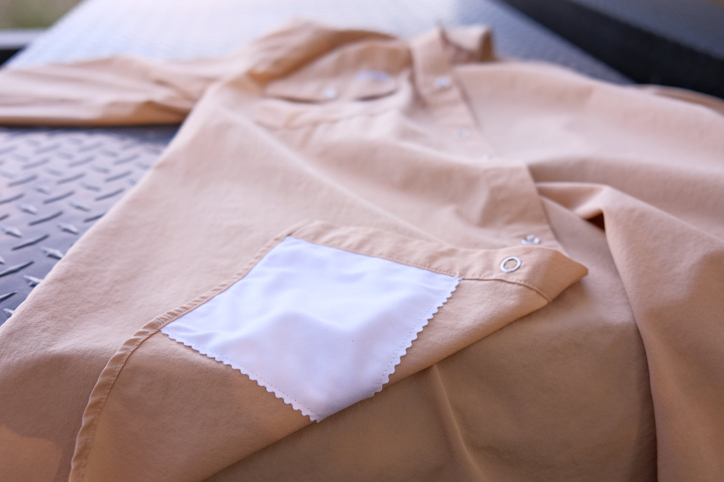 Khaki Long Sleeve Performance Pearl Snap