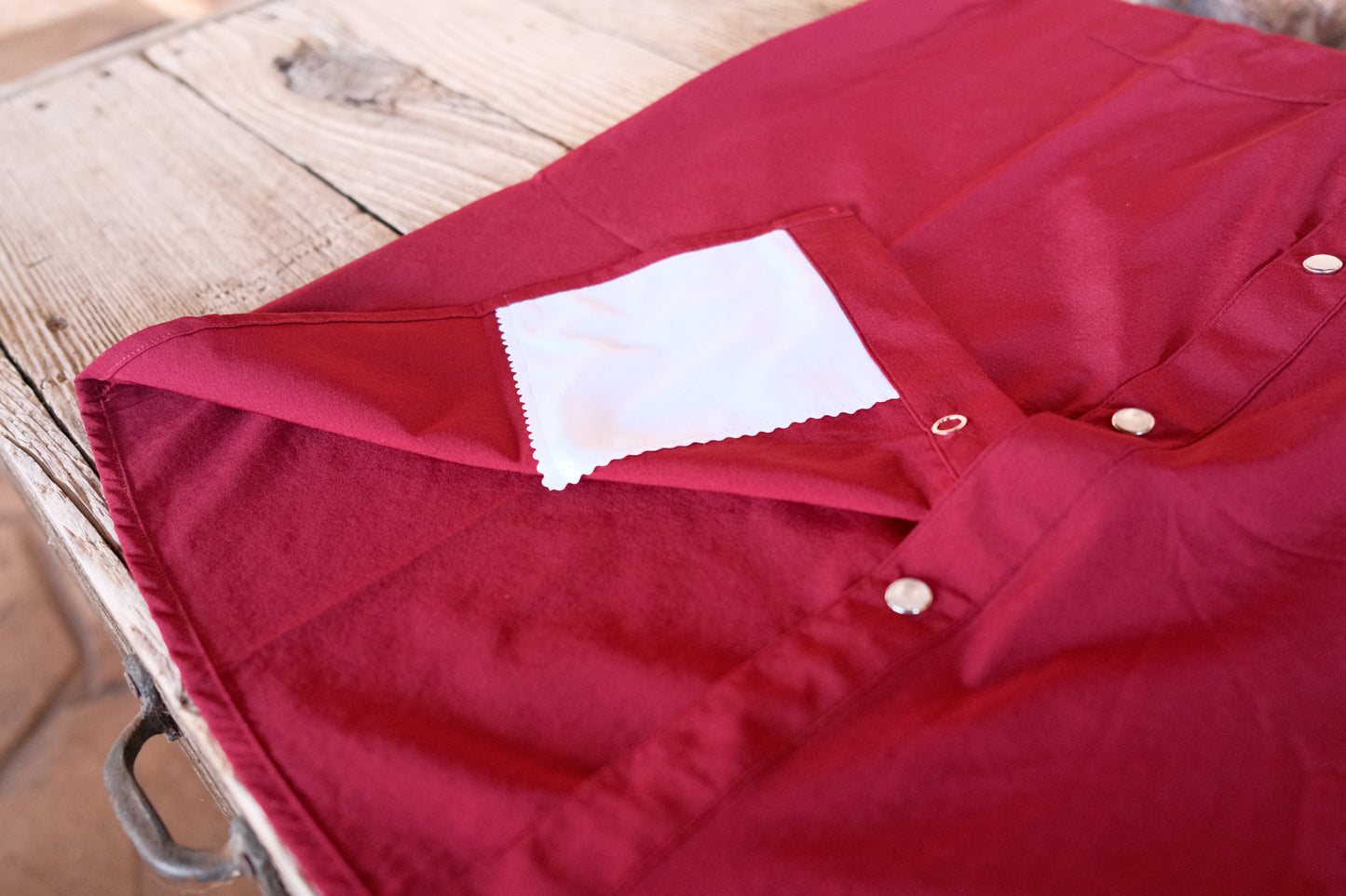 Maroon Long Sleeve Performance Pearl Snap