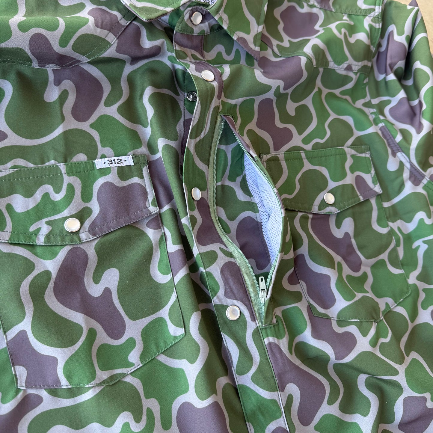 Camo Long Sleeve Performance Pearl Snap